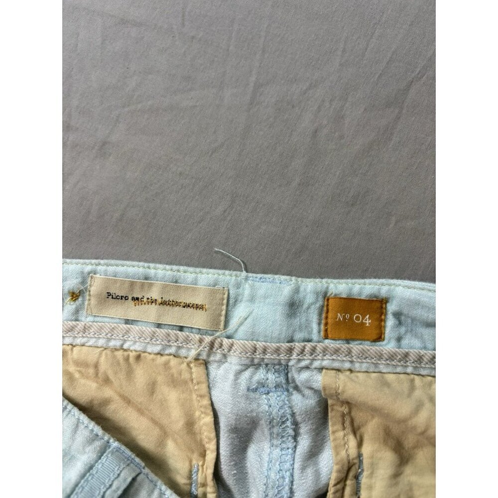 Pilcro And The Letterpress Linen Blend Wide Leg Pants Blue Womens size 4 (31x30) - Picture 4 of 8